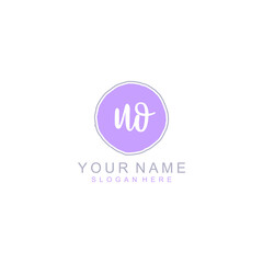 UO Initial handwriting logo template vector