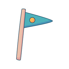 flag cartoon doodle hand drawn concept design vector art kawaii illustration