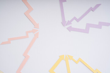 Arrow infographics. Business statistic, diagram, data visualization, graph information.