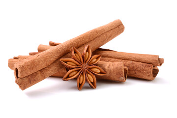 Various seasonings on white background 