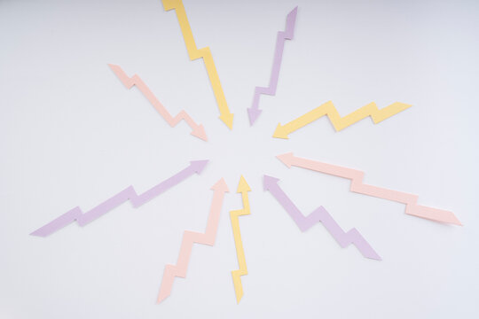 Arrow infographics. Business statistic, diagram, data visualization, graph information.