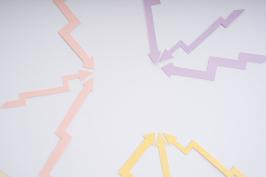 Arrow infographics. Business statistic, diagram, data visualization, graph information.