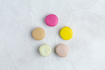 マカロンと白背景