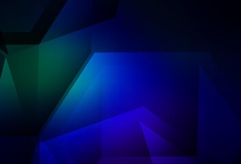 Obraz premium Dark Blue, Green vector polygon abstract layout.