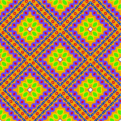  Seamless pattern with multicolored shapes.