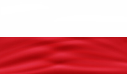 Fototapeta na wymiar Grunge Poland flag textured background. Vector illustration