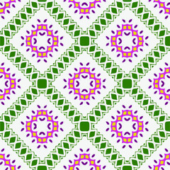  Seamless pattern with multicolored shapes.