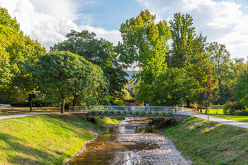 Lichtentaler Allee park in German town Baden Baden