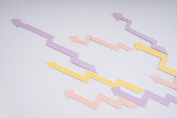 Arrow infographics. Business statistic, diagram, data visualization, graph information.