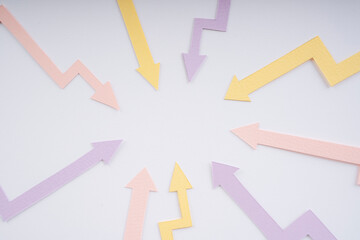 Arrow infographics. Business statistic, diagram, data visualization, graph information.