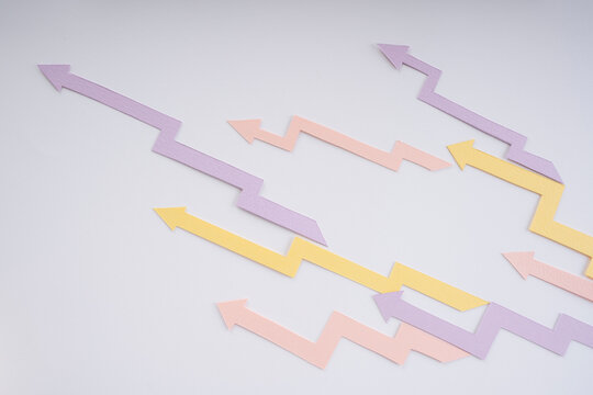 Arrow infographics. Business statistic, diagram, data visualization, graph information.