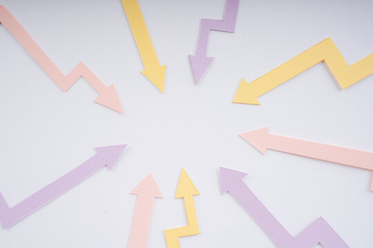 Arrow infographics. Business statistic, diagram, data visualization, graph information.