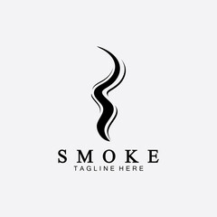 Smoke steam icon logo illustration isolated on white background,Aroma vaporize icons. Smells vector line icon, hot aroma, stink or cooking steam symbols, smelling or vapor