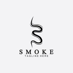 Obraz premium Smoke steam icon logo illustration isolated on white background,Aroma vaporize icons. Smells vector line icon, hot aroma, stink or cooking steam symbols, smelling or vapor