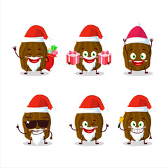 Santa Claus emoticons with date fruit cartoon character