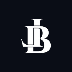 Letter LB luxury logo design vector