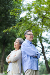 Obraz premium Portrait of happy old couple