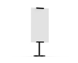 Outdoor advertising POS POI stand banner Or light-box, mock up template on isolated white background, 3d illustration