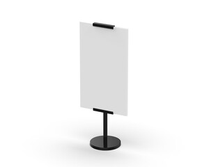 Outdoor advertising POS POI stand banner Or light-box, mock up template on isolated white background, 3d illustration