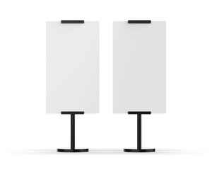 Outdoor advertising POS POI stand banner Or light-box, mock up template on isolated white background, 3d illustration