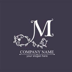 Premium Vector M logo. Monnogram. Personal logo or sign for branding an elite company.