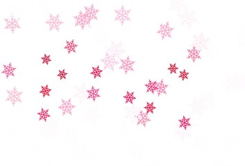 Light Purple vector layout with bright snowflakes, stars.