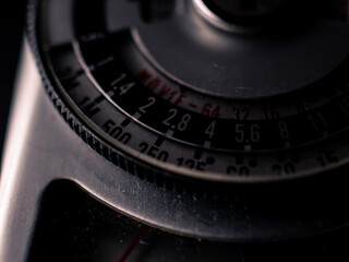 Closeup of a light meter