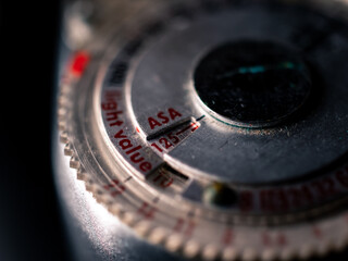 Closeup of a light meter