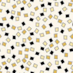 Paint pans ditsy art suppies yellow and black seamless vector repeat surface pattern design