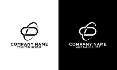 CD logo initial letter template design vector