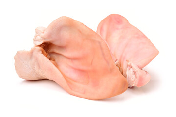 pork ears on pure white background