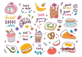 various food and drink background, restaurant backdrop