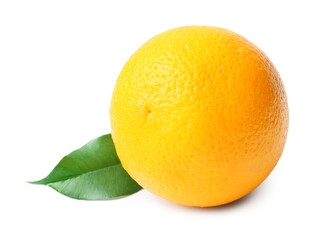 Tasty orange on white background