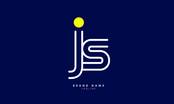 Alphabet letters Initials Monogram logo JS, SJ, J and S