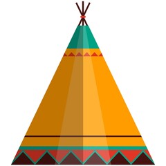 Indian teepee wigwam tent vector isolated on white © skypicsstudio