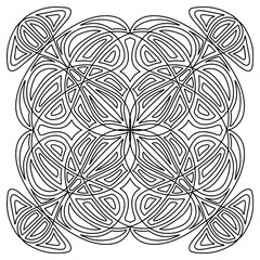 Fototapeta premium Easy mandala like flower or star, basic and simple mandalas Coloring Book for adults, seniors, and beginner. Digital drawing. Floral. Flower. Oriental. Book Page. Vector.