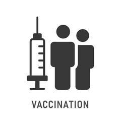 Vaccination icon on white background. Vector illustration.