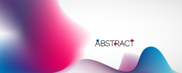 Fluid color gradient abstract background, trendy colorful wallpaper. Vector illustration for placards, brochures, posters, banners and covers