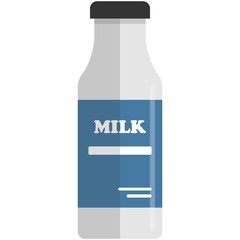 Cow milk plastic bottle vector isolated on white background