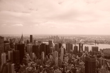 ニューヨークの街を展望台から