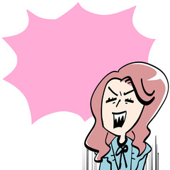 Shocked Woman + Surprised
speech bubble