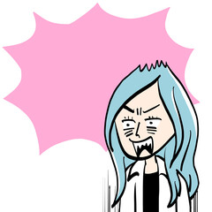 Shocked Woman + Surprised
speech bubble