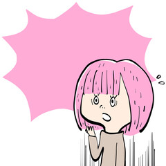 Shocked Woman + Surprised
speech bubble