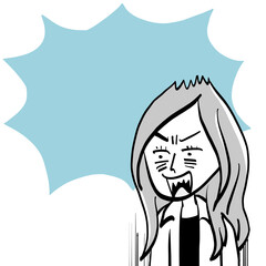 Shocked Woman + Surprised
speech bubble