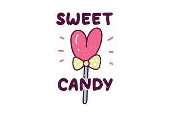 heart shape candy graphic t shirt design
