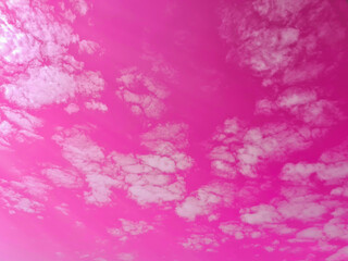Pink sky background and bright clouds
