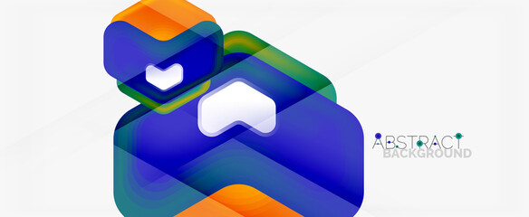 Vector 3d arrow geometric composition, abstract background for business or technology presentation, internet poster or web brochure cover, wallpaper