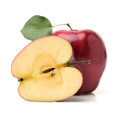 red apple and half
