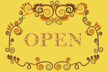 floral swirl decorative ornament frame