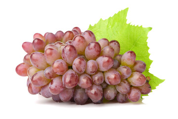 red grapes isolated on white